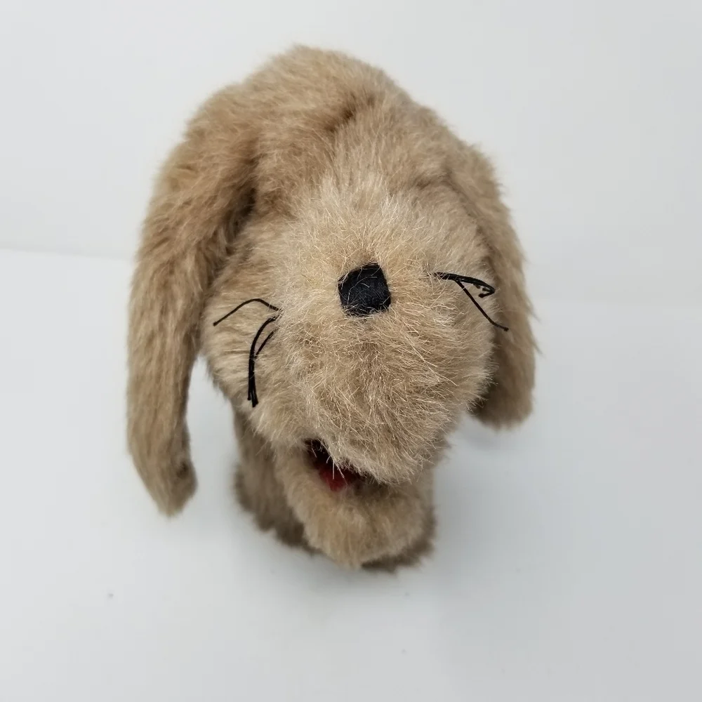 Dog Puppy Furry Hand Puppet Vintage Hand Made Animal Kids Golf Cover Pet Golden